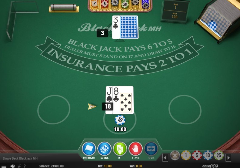 rester blackjack en ligne